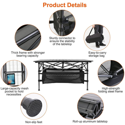Mesa Plegable de Camping de Aluminio con Bolsa – Resistente y Ligera Home & Garden - Furniture - Home Furniture - Dining Room Furniture | Zulter VIP