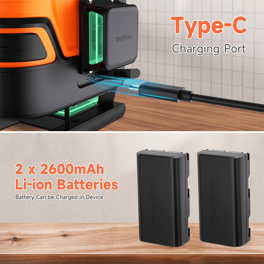 Nivel láser profesional 360° de 16 líneas DOVOH P4 - 360G – verde Tools - Measurement & Analysis Instruments - Level Measuring Instruments | Zulter VIP