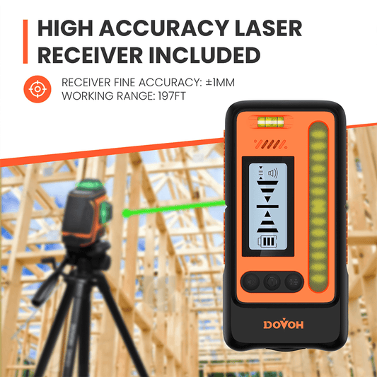 Nivel láser profesional Dovoh H3 - 360G con receptor – Kit completo Tools - Measurement & Analysis Instruments - Level Measuring Instruments | Zulter VIP .