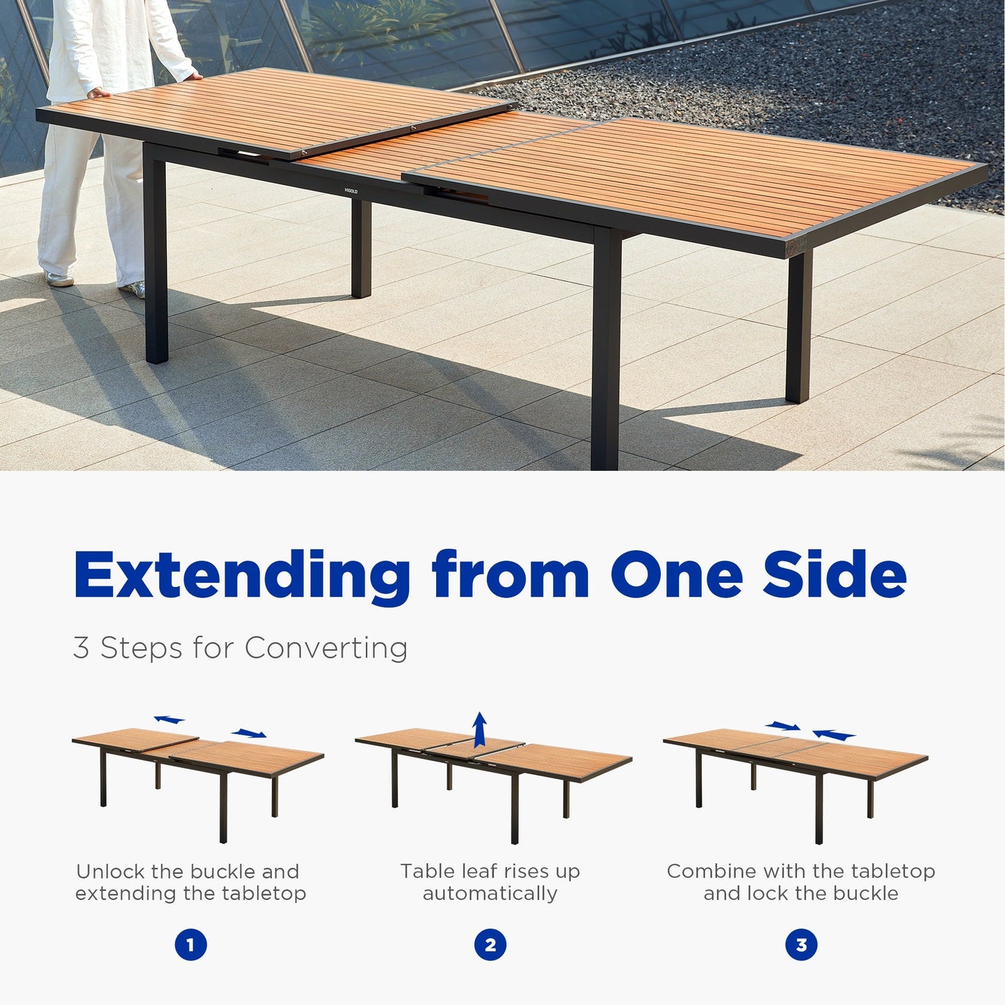 onjunto exterior Heck de teca para 12 personas con mesa extensible y cojines premium Home & Garden - Furniture - Outdoor Furniture - Garden Sets | Zulter VIP .