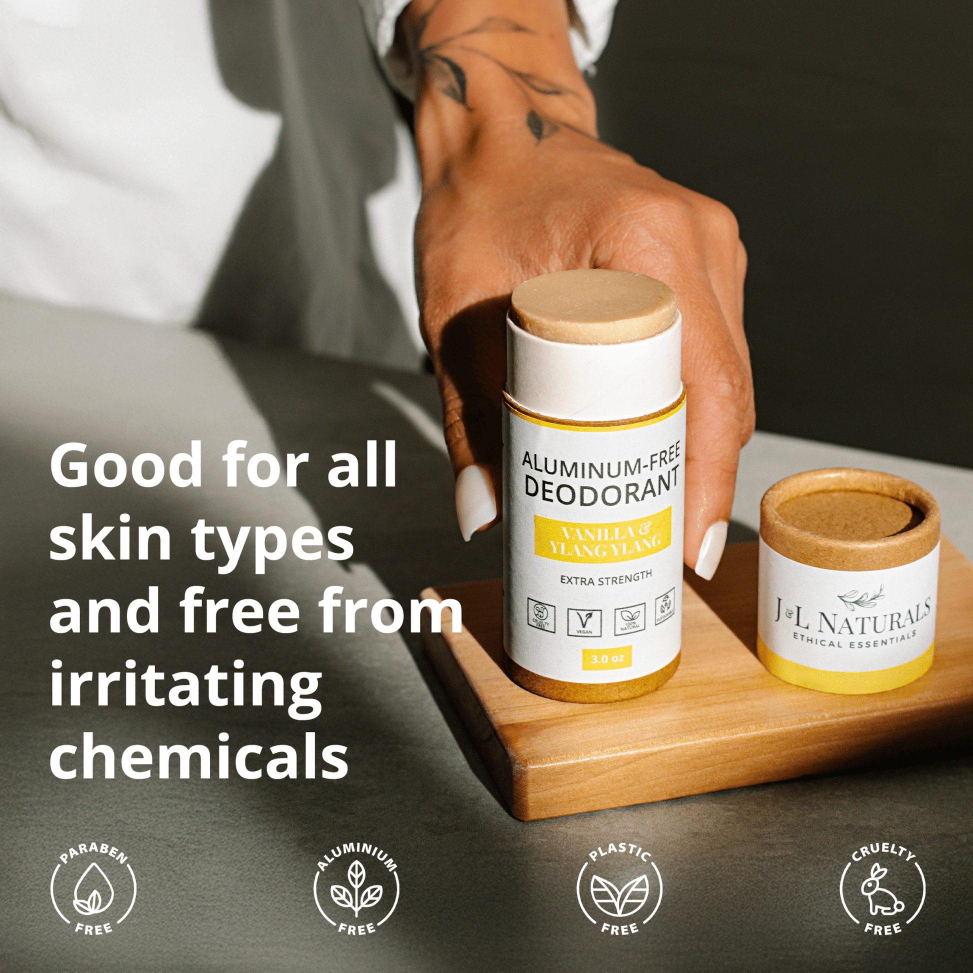 Pack de 4 desodorantes naturales extra fuertes sin aluminio Beauty & Health - Deodorants - Deodorants & Antiperspirants | Zulter VIP