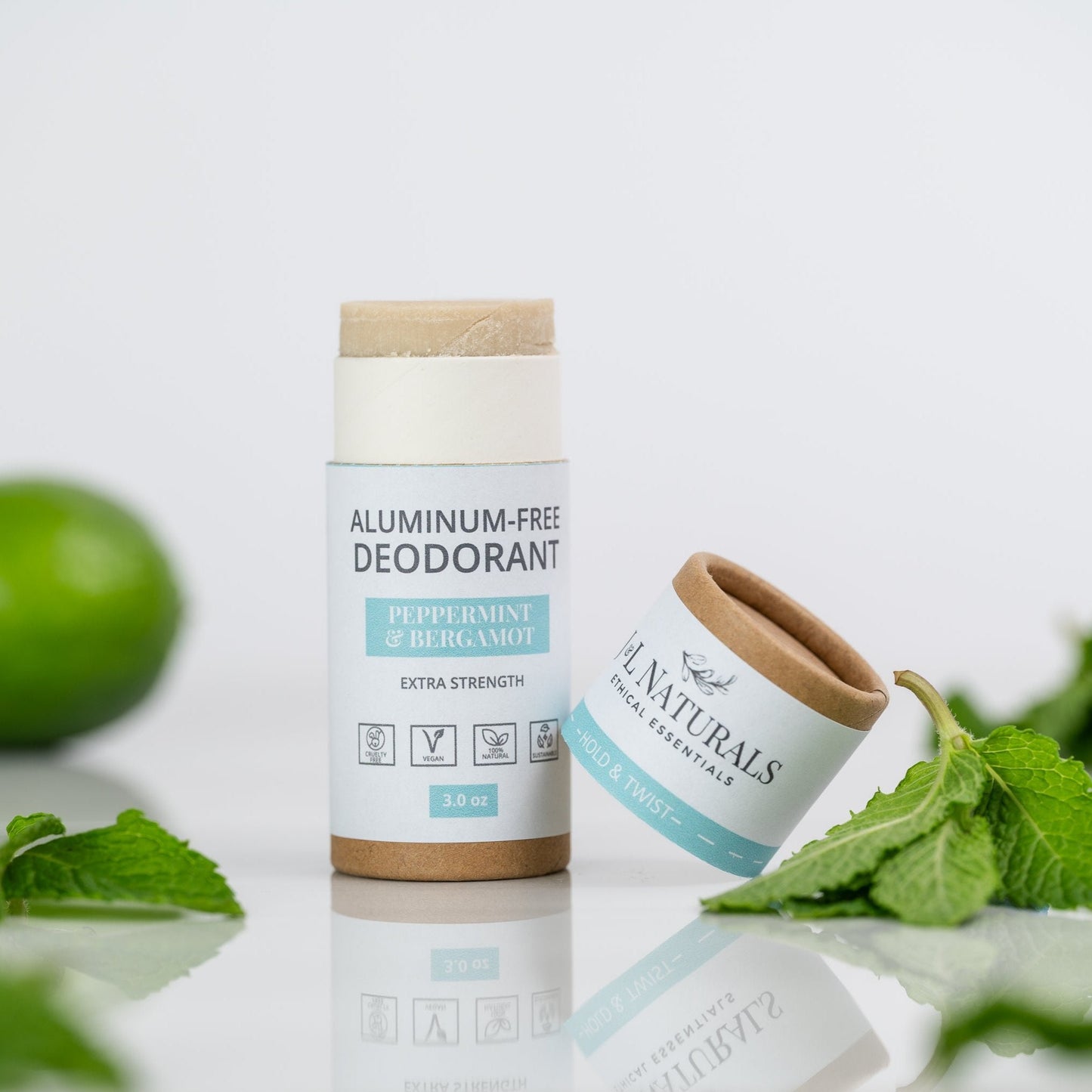 Packung mit 4 extra starken aluminiumfreien natürlichen Deodorants