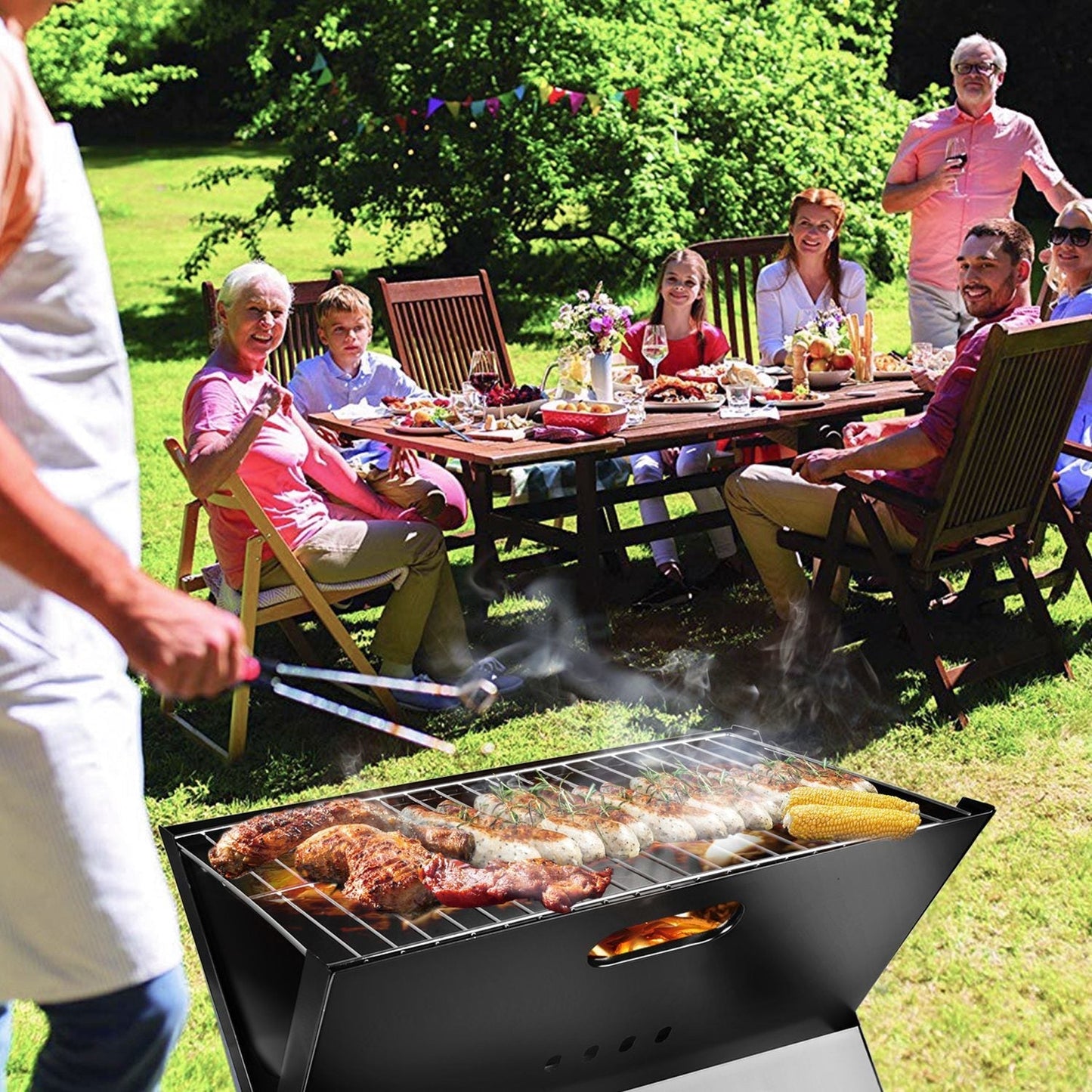 Parrilla portátil de carbón plegable para camping, jardín y viajes Home & Garden - Garden Supplies - BBQ | Zulter VIP