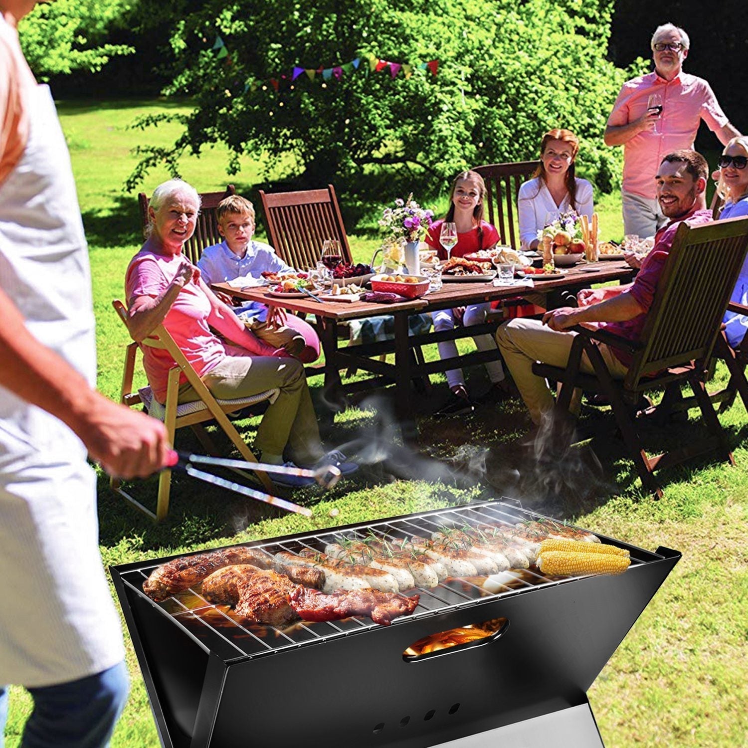 Parrilla portátil de carbón plegable para camping, jardín y viajes Home & Garden - Garden Supplies - BBQ | Zulter VIP