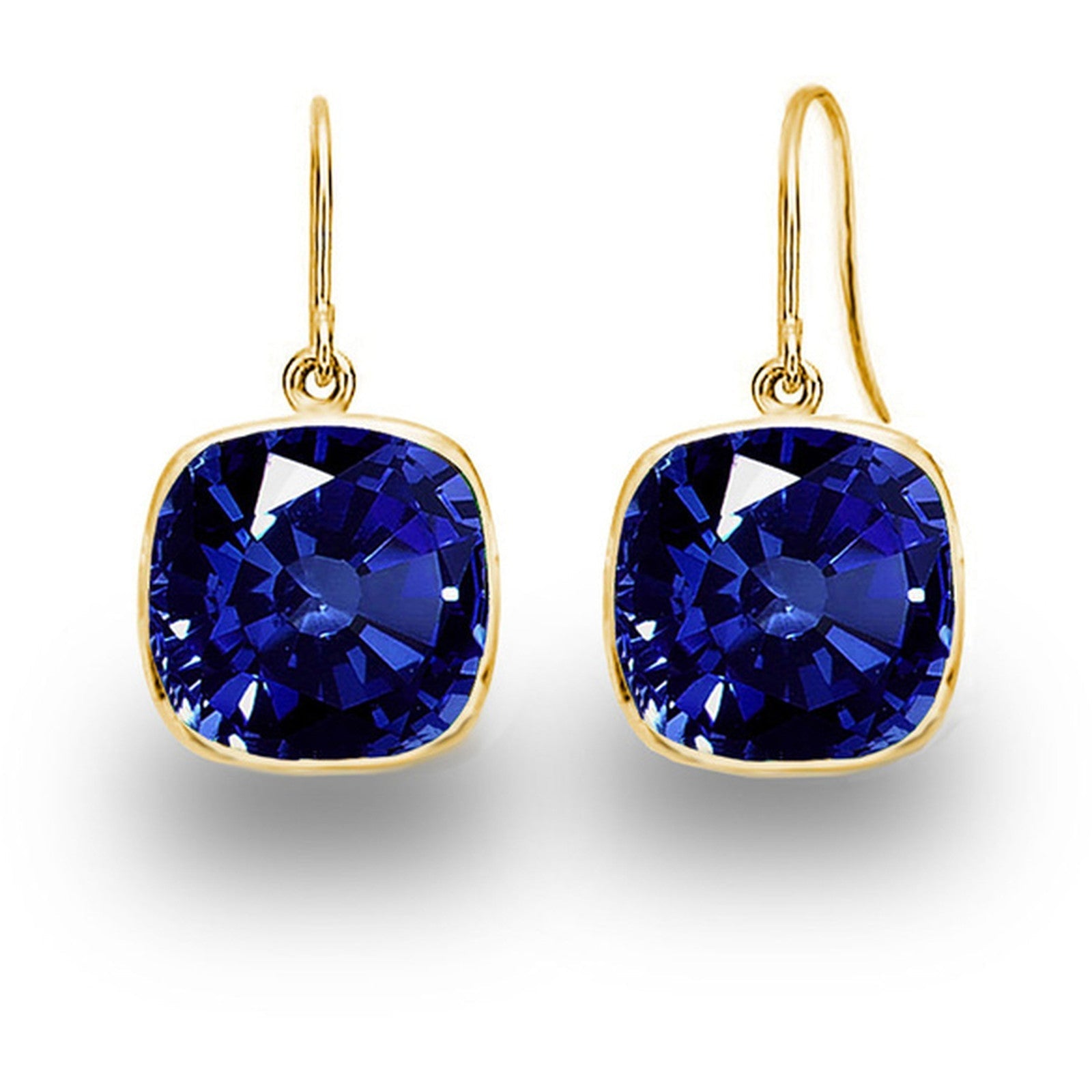 Pendientes colgantes en oro 14K con zafiro y esmeralda cultivados (5 ct) Jewelry & Accessories - Earrings - Drop Earrings | Zulter VIP