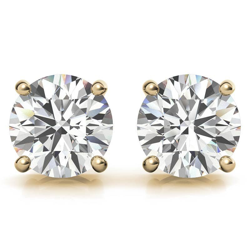 Pendientes de diamantes cultivados 2,00 ct en oro 14K con certificación AGI Jewelry & Accessories - Earrings - Stud Earrings | Zulter VIP