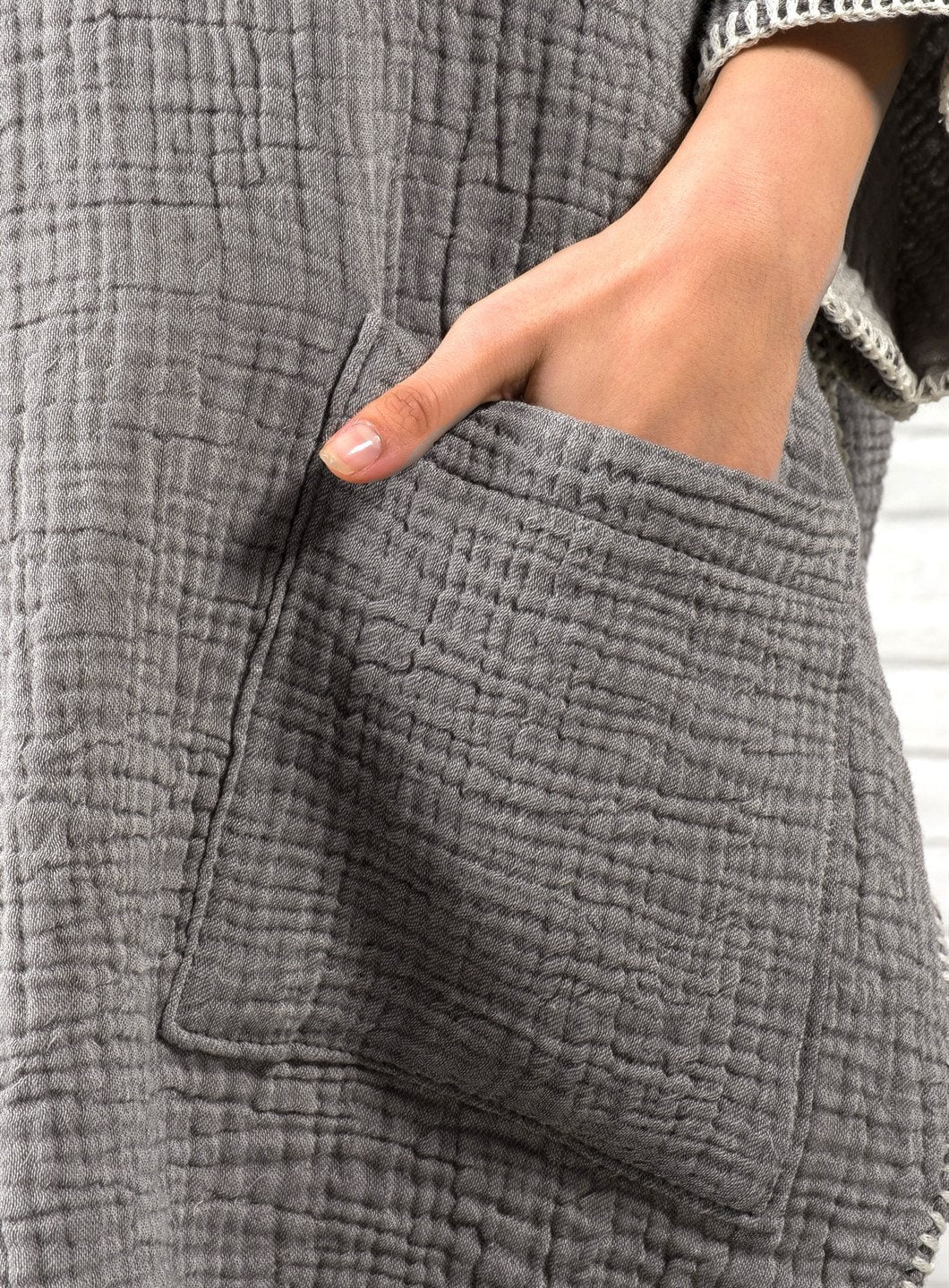 Poncho de Surf Bohemio de Algodón Orgánico – Estilo Único y Confort Sostenible Sports & Entertainment - Swimming - Cover - Ups | Zulter VIP