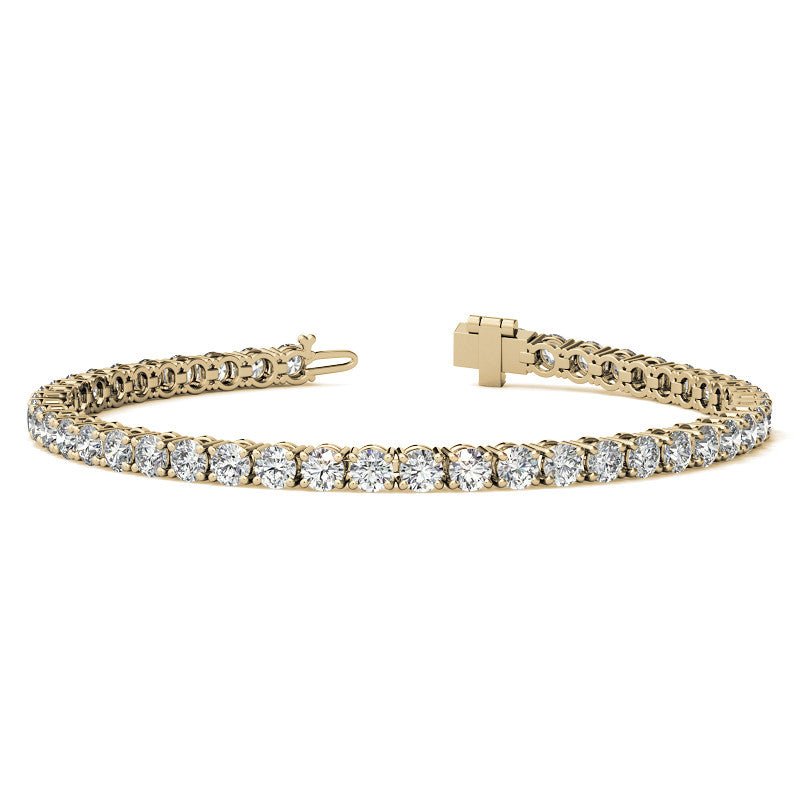 Pulsera de tenis con 6,5 quilates de diamantes certificados AGI en oro de 14K Jewelry & Accessories - Bracelets & Bangles - Chain & Link Bracelets | Zulter VIP