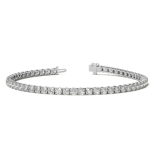 Pulsera tenis de diamantes de laboratorio 4.00 CTW en oro 14K con certificación AGI Jewelry & Accessories - Bracelets & Bangles - Chain & Link Bracelets | Zulter VIP
