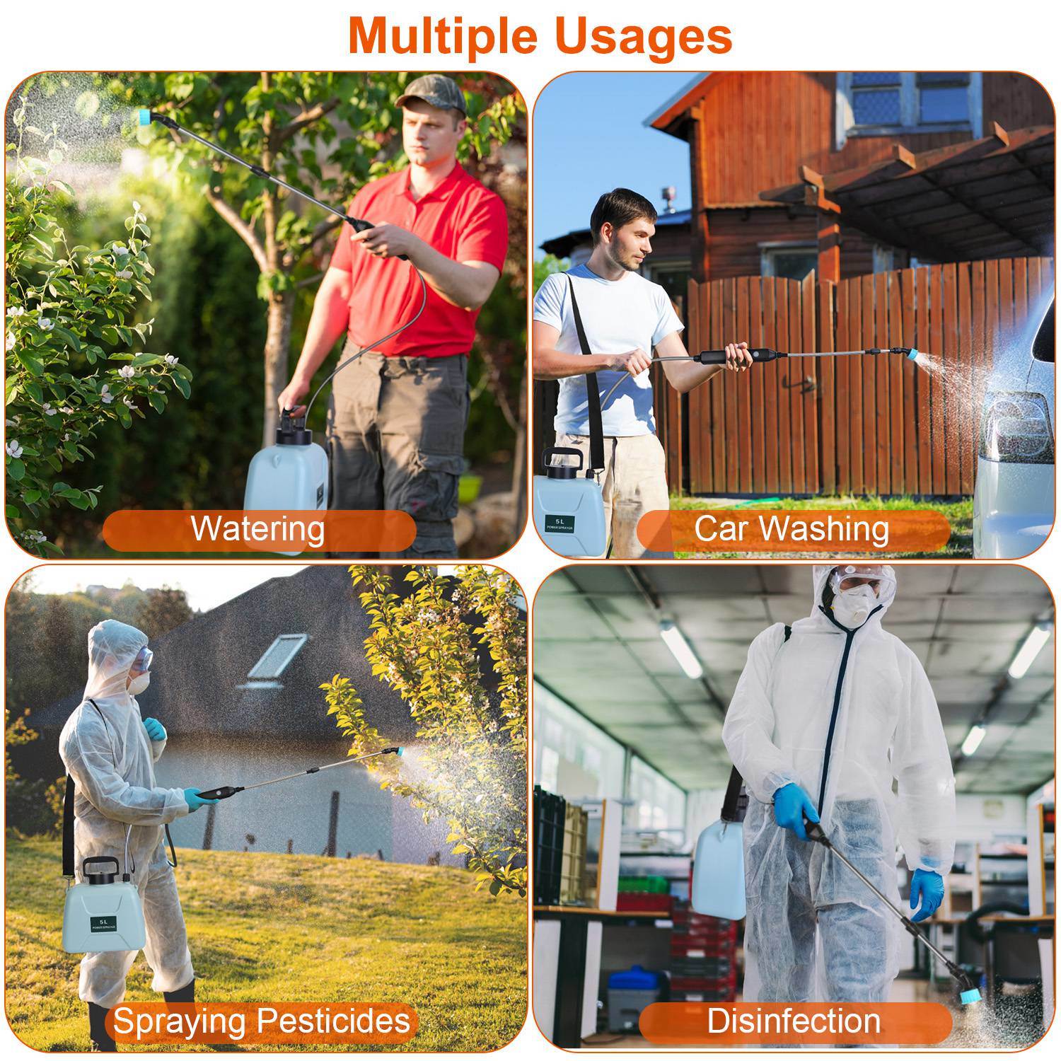 Pulverizador eléctrico telescópico recargable – Potencia y comodidad para tu jardín Home & Garden - Garden Supplies - Watering & Irrigation | Zulter VIP