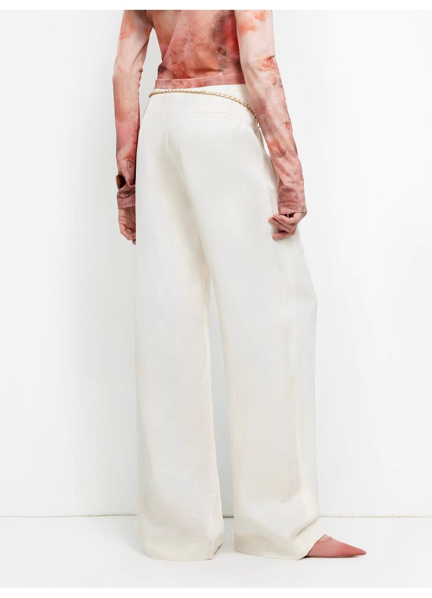 "Relaxed Old Money" Acetate Linen Old Money - Inspired Draped Mid - Waist Single - Pleat Straight - Leg Wide - Leg Casual Pants Women's Fashion - Women's Clothing - Bottoms - Pants & Capris | Zulter VIP