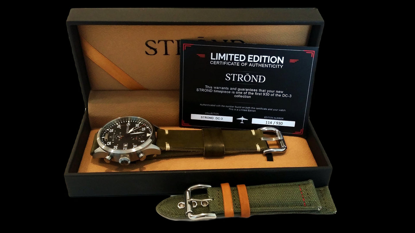 Reloj STROND DC3 MkII de acero inoxidable – Edición Limitada Inspirada en la Aviación Watches | Zulter VIP