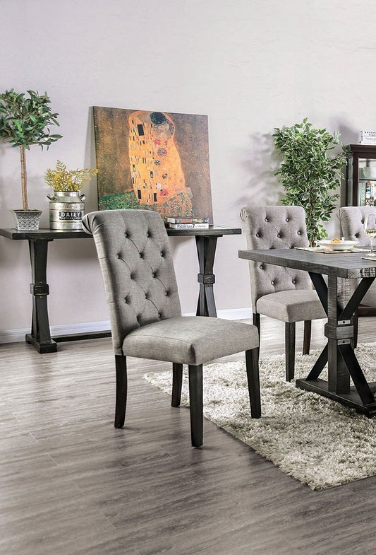 Set de 2 Sillas Vintage de Madera y Lino – Diseño Elegante para Comedor o Salón Home & Garden - Furniture - Home Furniture - Dining Room Furniture | Zulter VIP