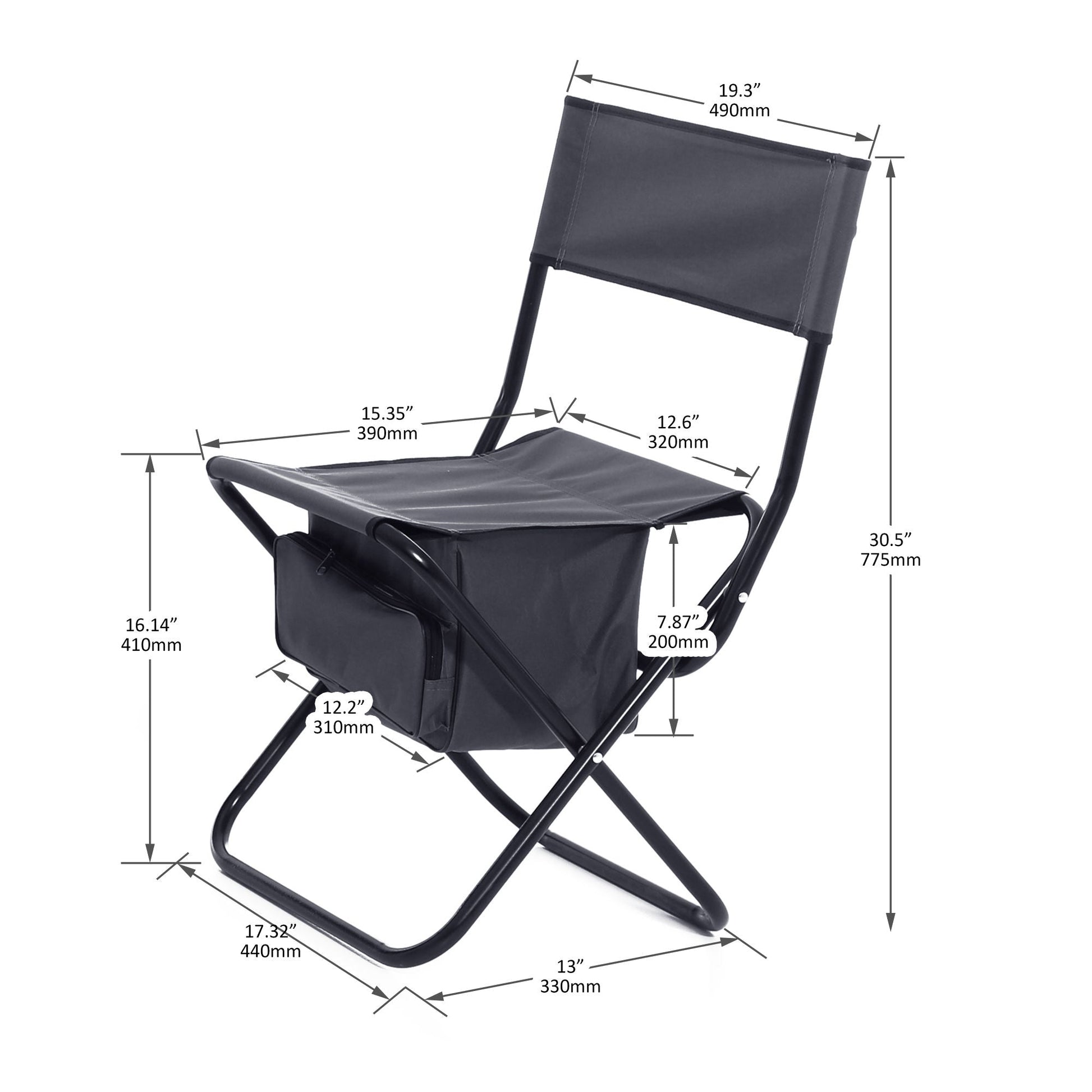 Silla plegable de exterior con bolsa de almacenamiento – Pack 2 unidades Home & Garden - Furniture - Outdoor Furniture - Garden Chairs | Zulter VIP