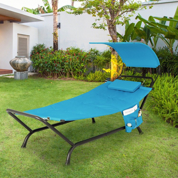 🪑 Sillón colgante de jardín con dosel y cojín – Relax exclusivo al aire libre Home & Garden - Furniture - Outdoor Furniture - Patio Benches | Zulter VIP