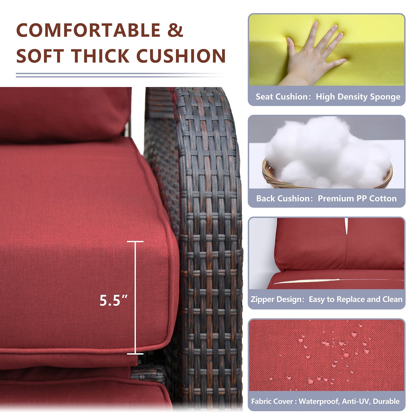 🌿 Sillón reclinable de jardín con reposapiés – Confort total al aire libre Home & Garden - Furniture - Outdoor Furniture - Garden Chairs | Zulter VIP