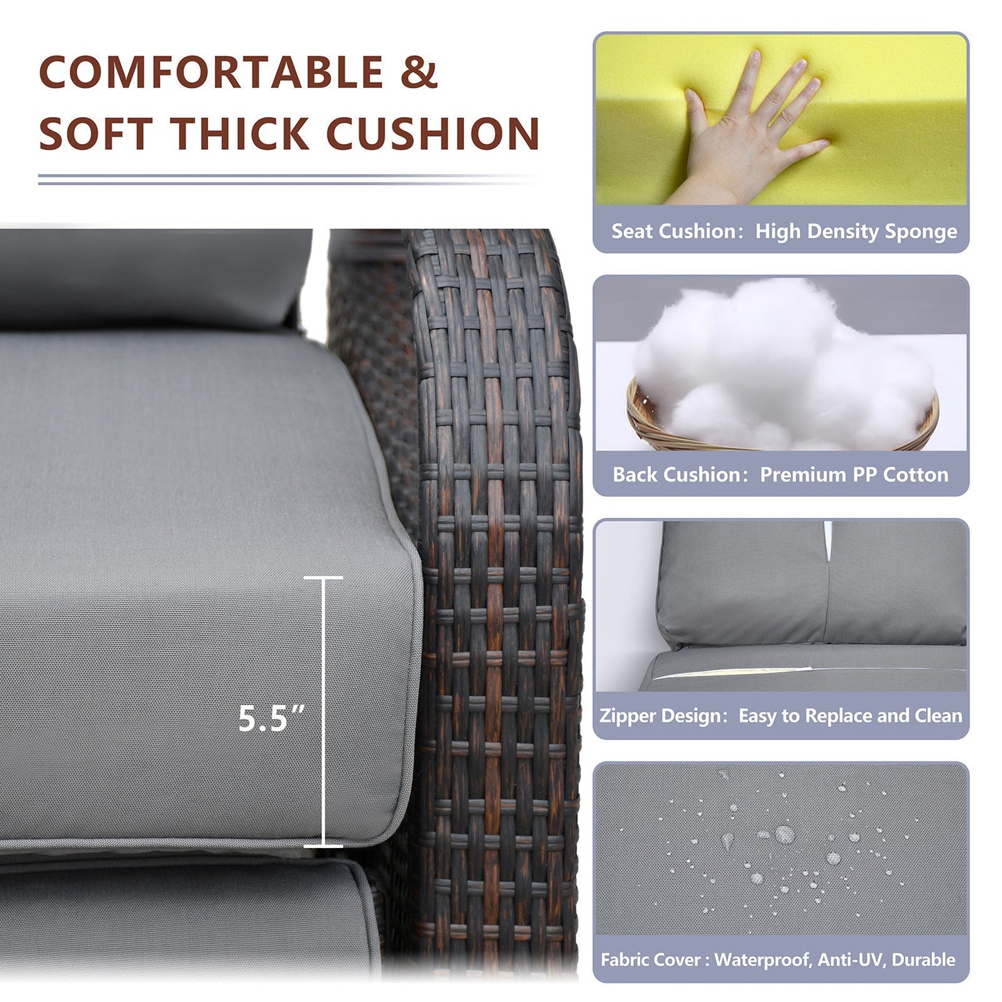 🌿 Sillón reclinable de jardín con reposapiés – Confort total al aire libre Home & Garden - Furniture - Outdoor Furniture - Garden Chairs | Zulter VIP