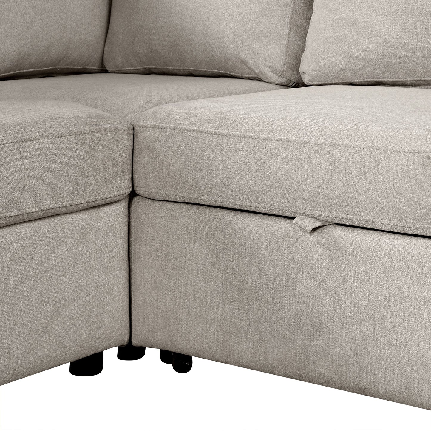 Sofá Cama Seccional en U de 109" con Puertos USB, Almacenamiento y Cojines – Confort y Funcionalidad Premium Home & Garden - Furniture - Home Furniture | Zulter VIP