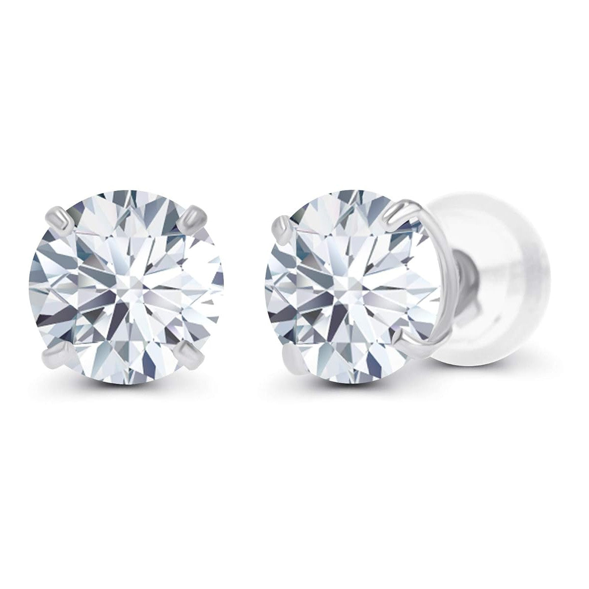 "Eternal Diamond Earrings - 2.50 Carats in 14k White Gold, Luxury and Infinite Shine"