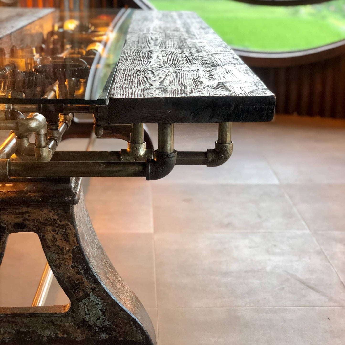 Handcrafted Steampunk Dining Table - Exclusive Masterpiece