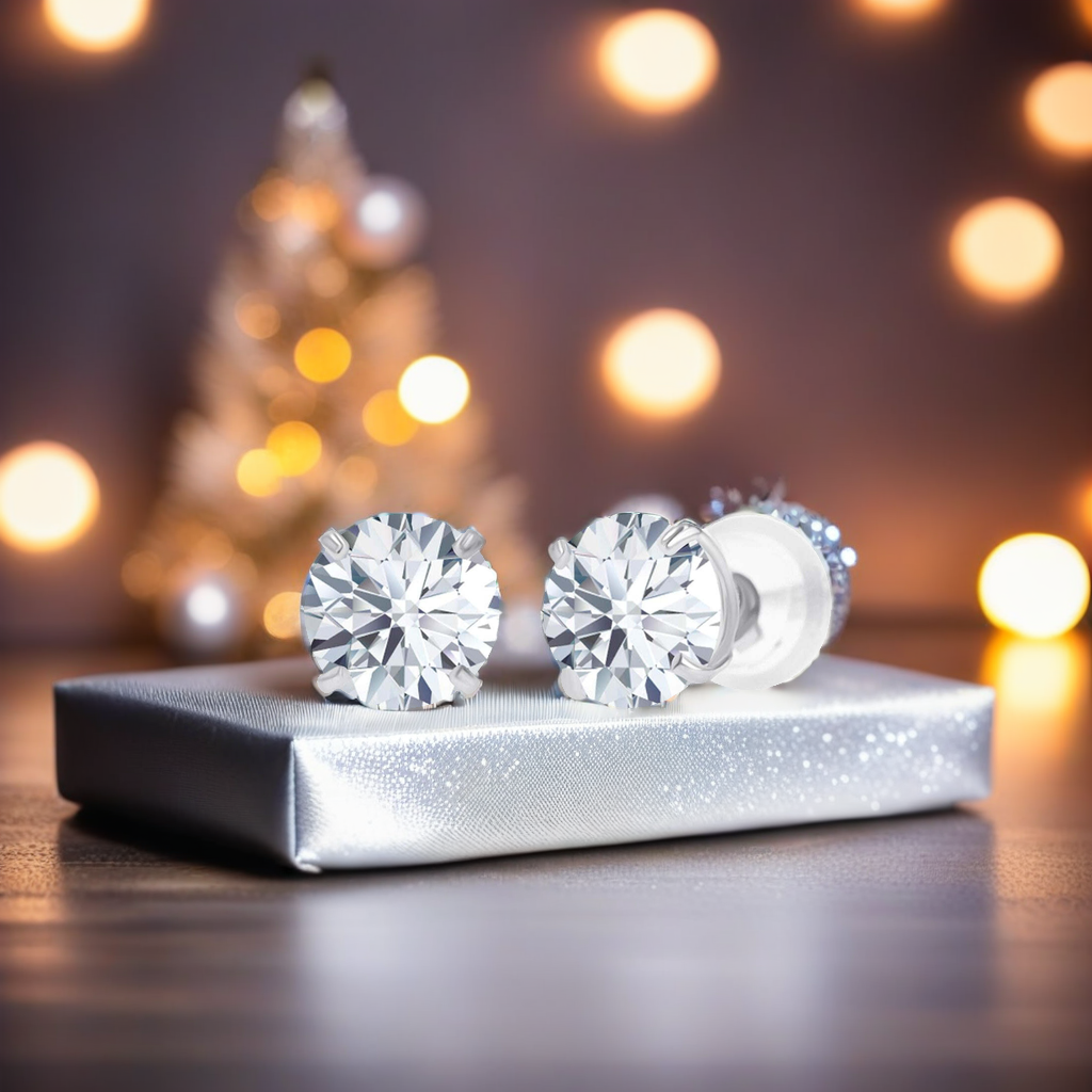 Exclusive 2.00 CTW ✨ Earrings in 14K White or Yellow Gold - Infinity Shine