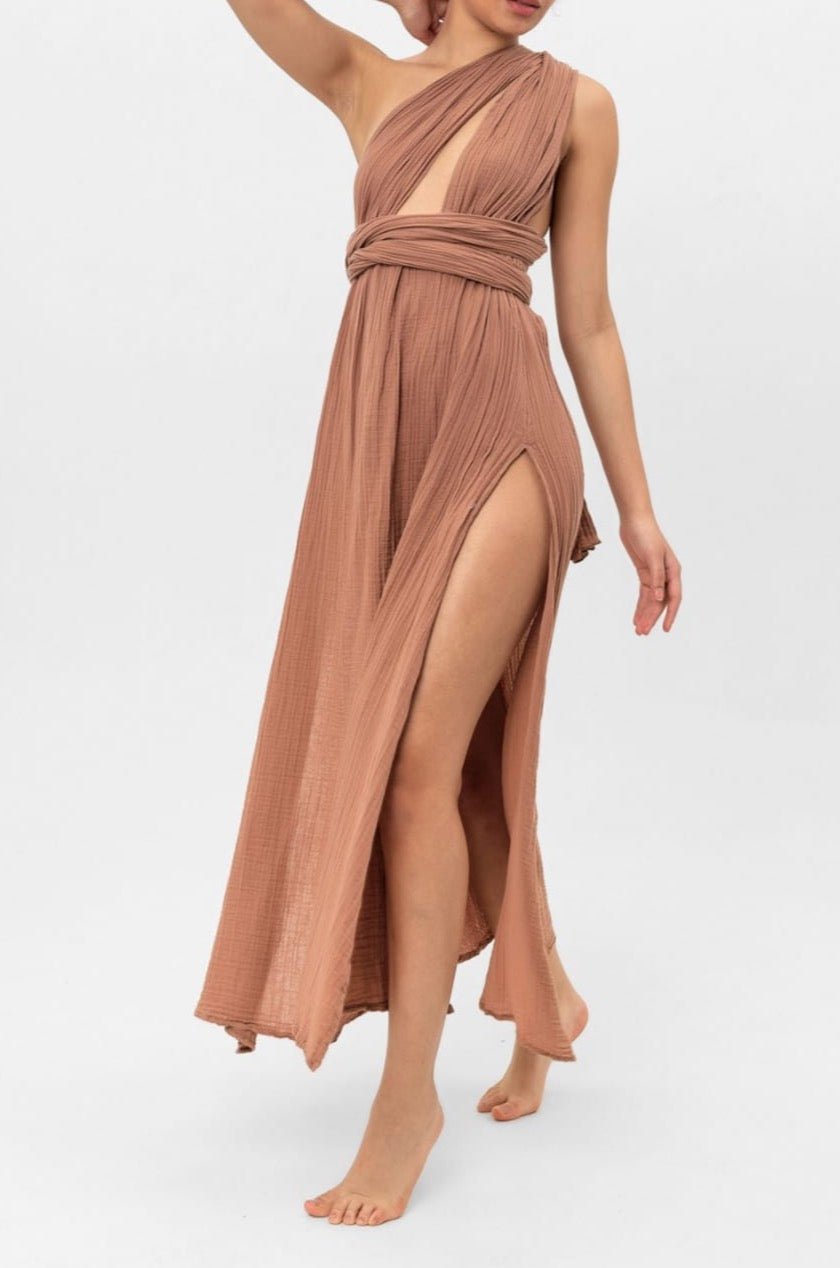 Vestido Cruzado de Algodón Orgánico – Artesanía Bohemia con Estilo Atemporal Women's Fashion - Weddings & Events - Cocktail Dresses | Zulter VIP