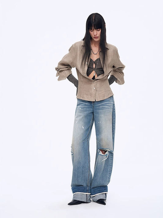 Evening in Berlin" Hemd aus Premium Leinen Twill - Atmungsaktiv, cool und dekonstruiert