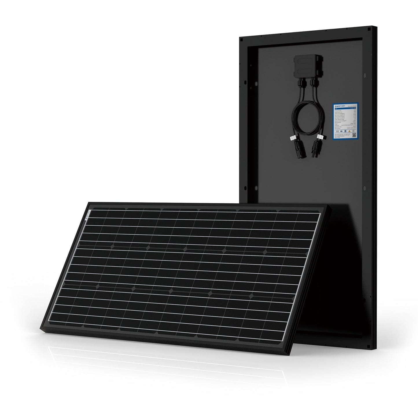 Panel Solar Monocristalino ACOPOWER 100W 12V de Alta Eficiencia para Autocaravanas, Barcos y Sistemas Aislados