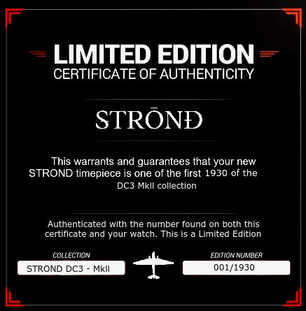 Reloj STROND DC3 MkII Edición Limitada – Acero Negro & Bronce, Inspiración Aviación 1940’s