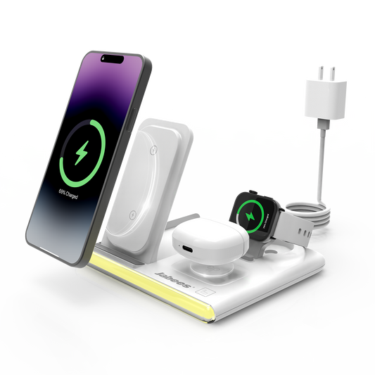 ✨ PowerGlow 4-in-1 - alles auf einmal, stilvoll und kabellos aufladen