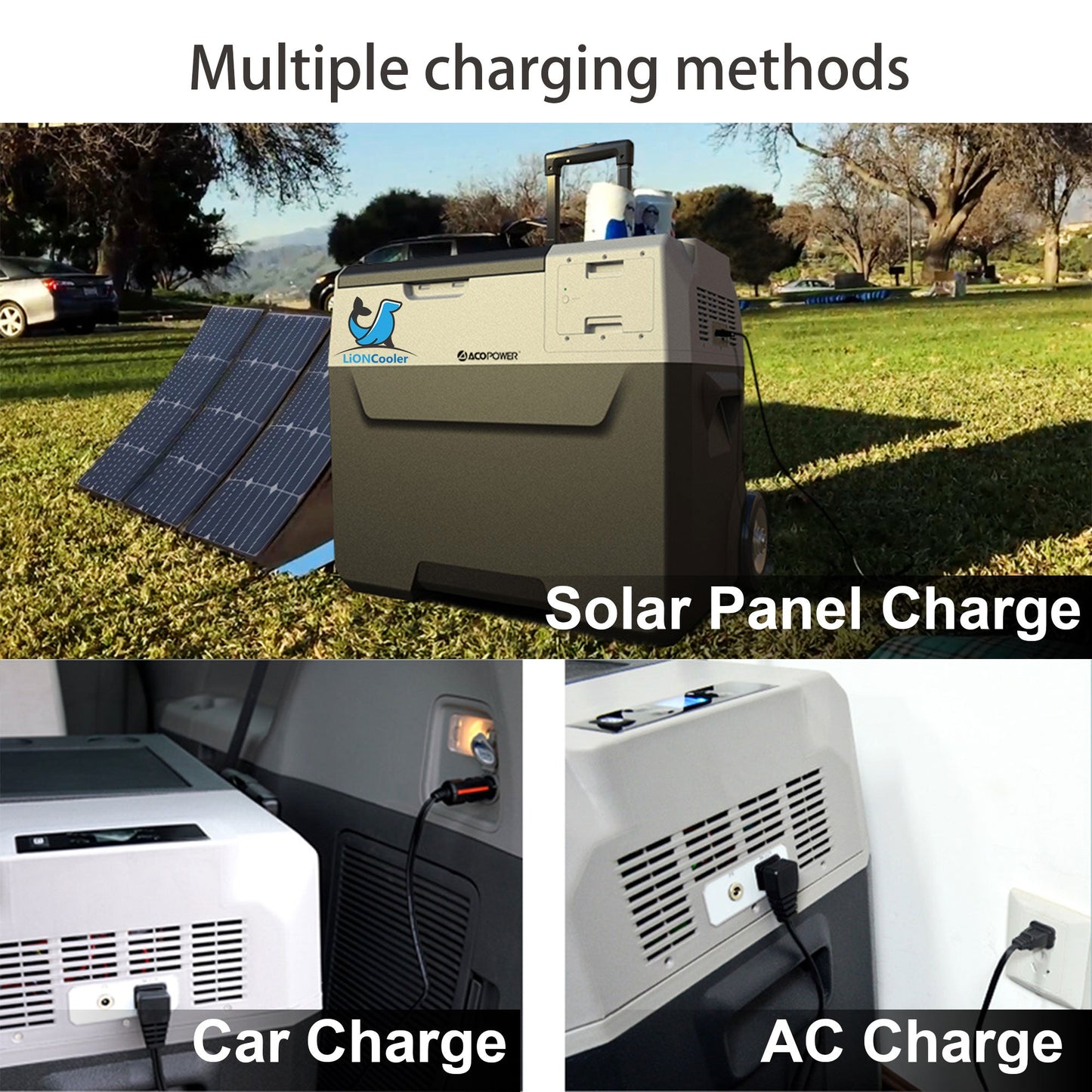 🧊 Refrigerador-Congelador Solar Portátil Premium (42 cuartos / 40L) con batería recargable