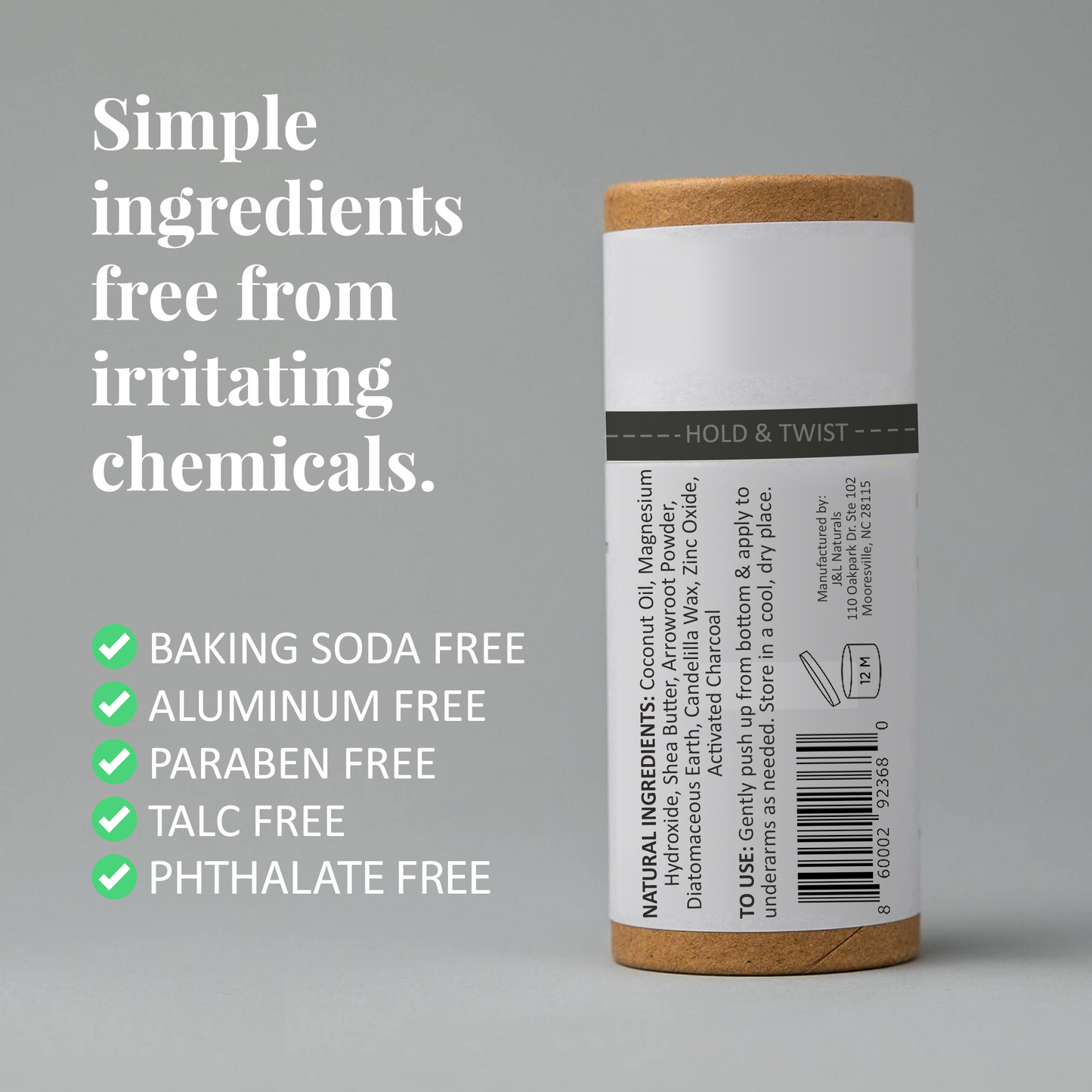 2-Pack of Natural Mineral Deodorants - Eco-Friendly Protection without Aluminum
