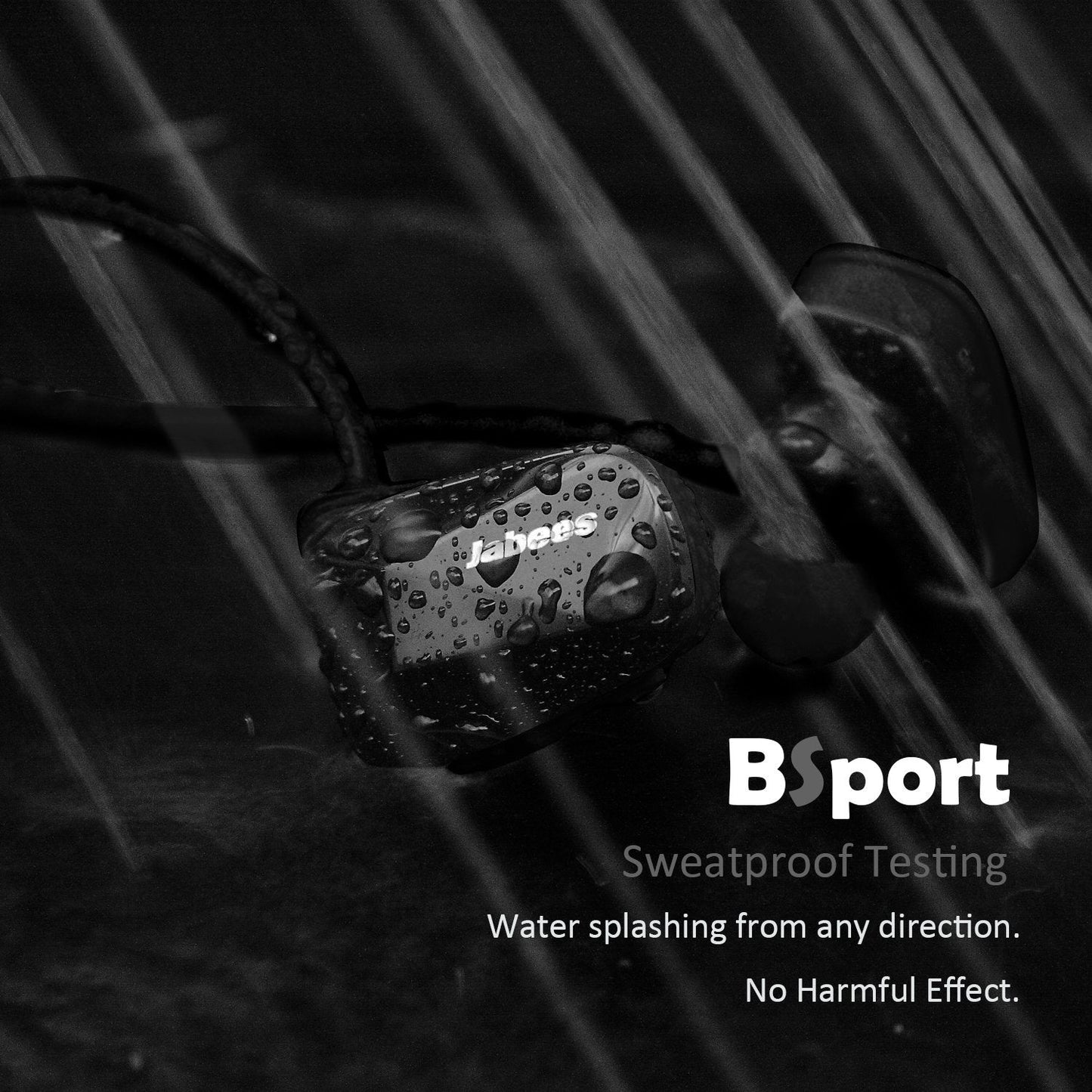 BSport Bluetooth-Sport-Kopfhörer mit Doppelmikrofon und Wasserdichtigkeit