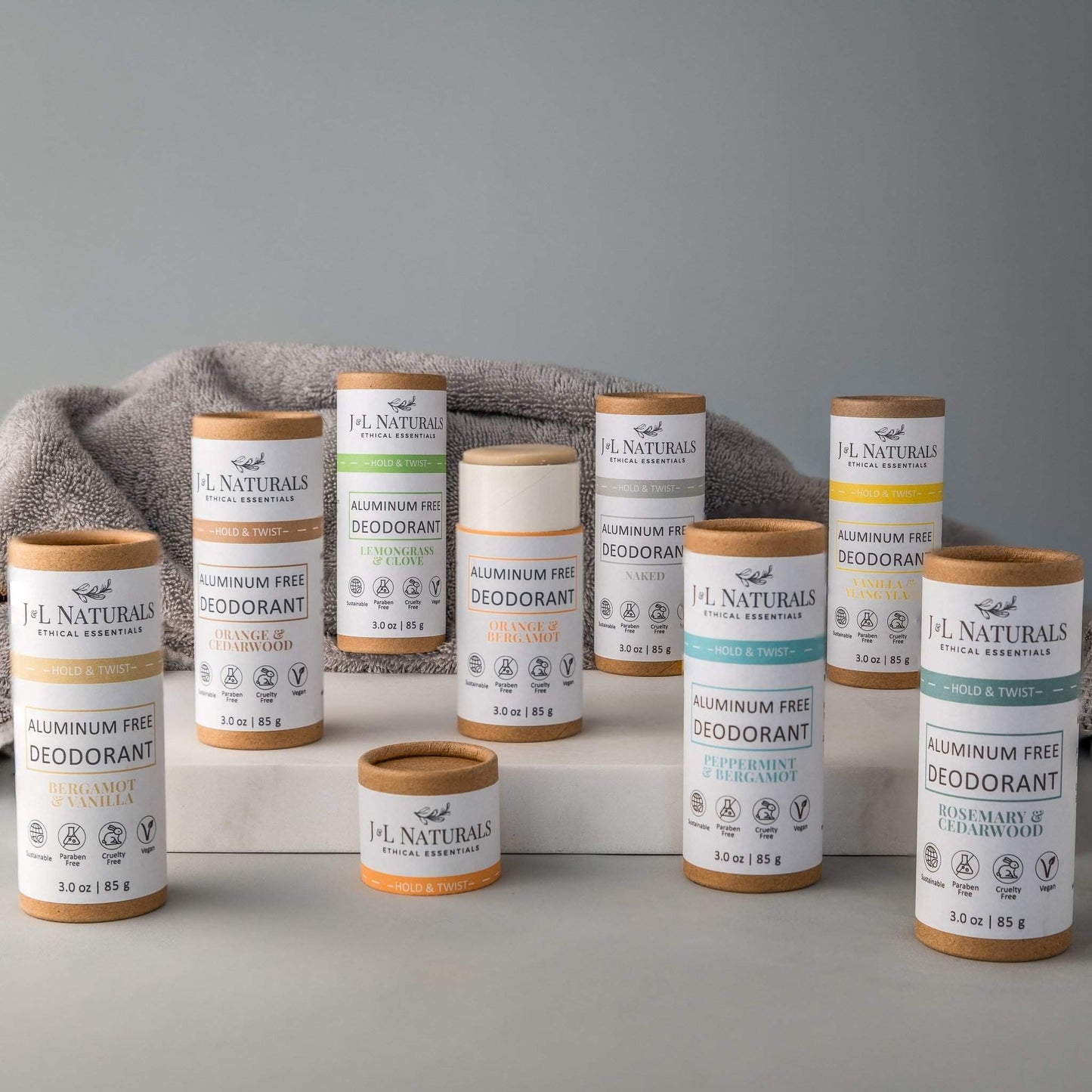Packung mit 4 extra starken aluminiumfreien natürlichen Deodorants