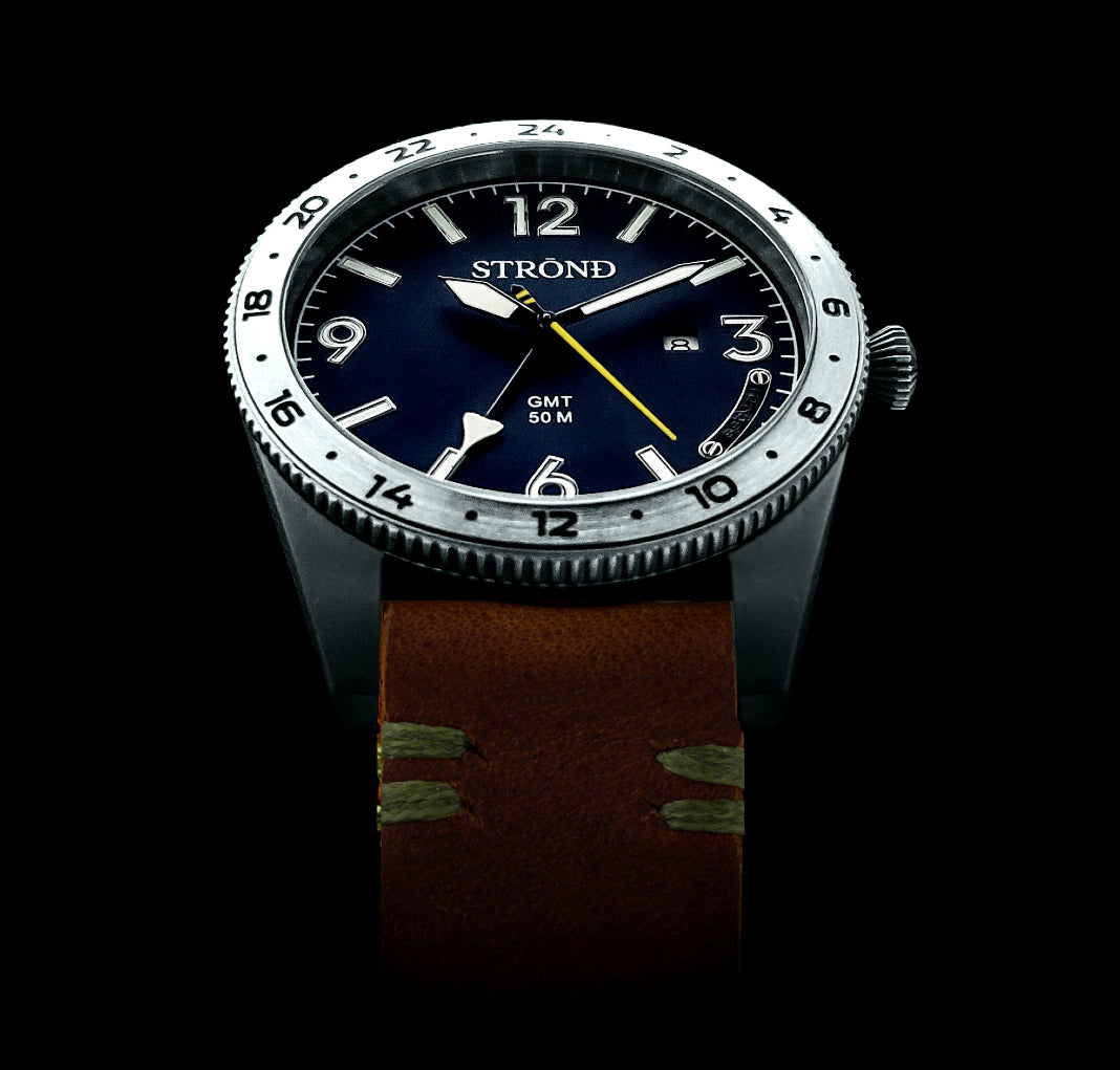 STROND SSC-101 GMT - 316L Stahl, blaues 24h-Zifferblatt und Saphirglas (limitierte Auflage)