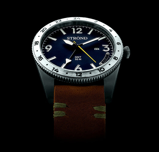 STROND SSC-101 GMT - 316L Stahl, blaues 24h-Zifferblatt und Saphirglas (limitierte Auflage)