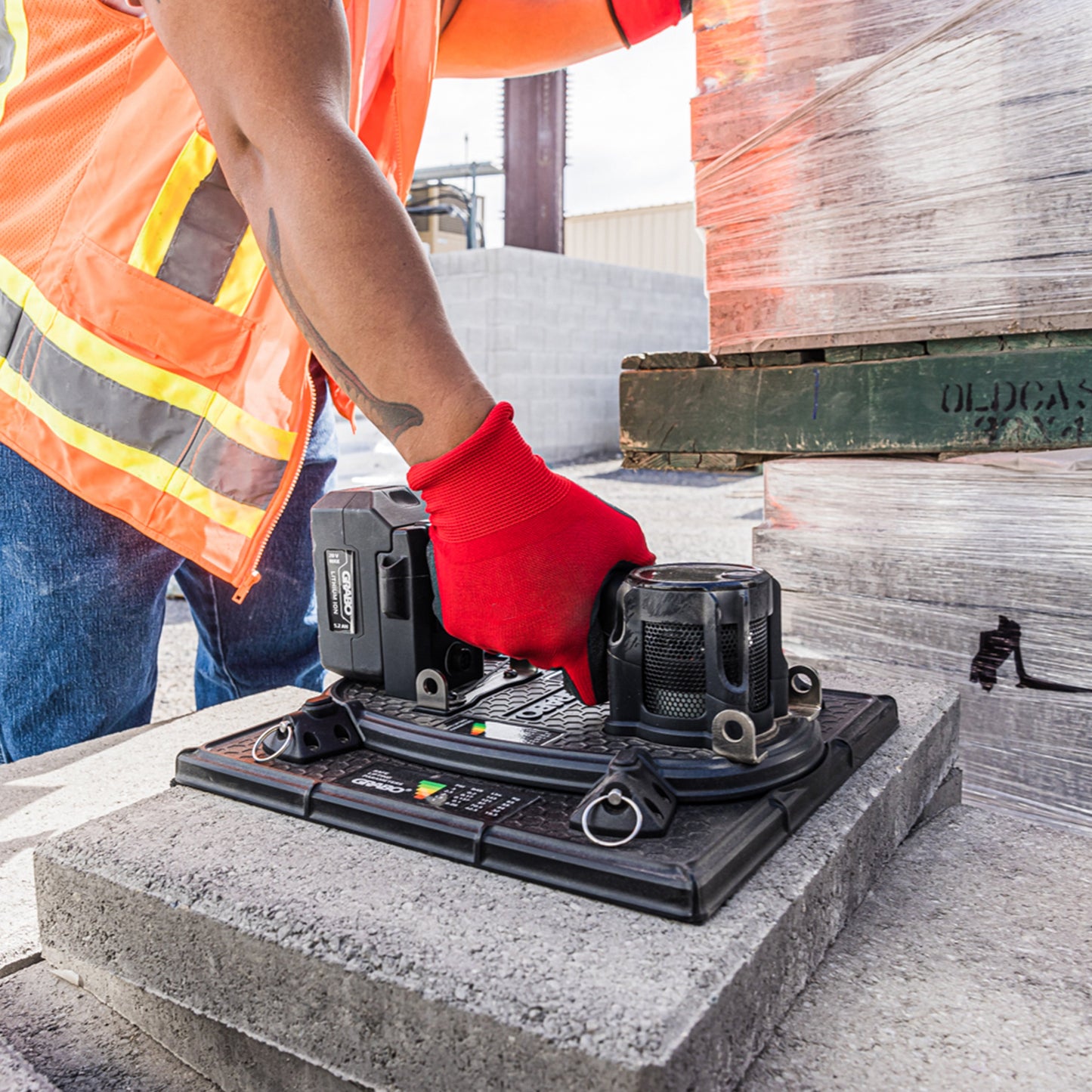 GRABO High Flow – Elevador de Vacío Inalámbrico para Materiales Porosos hasta 110 kg