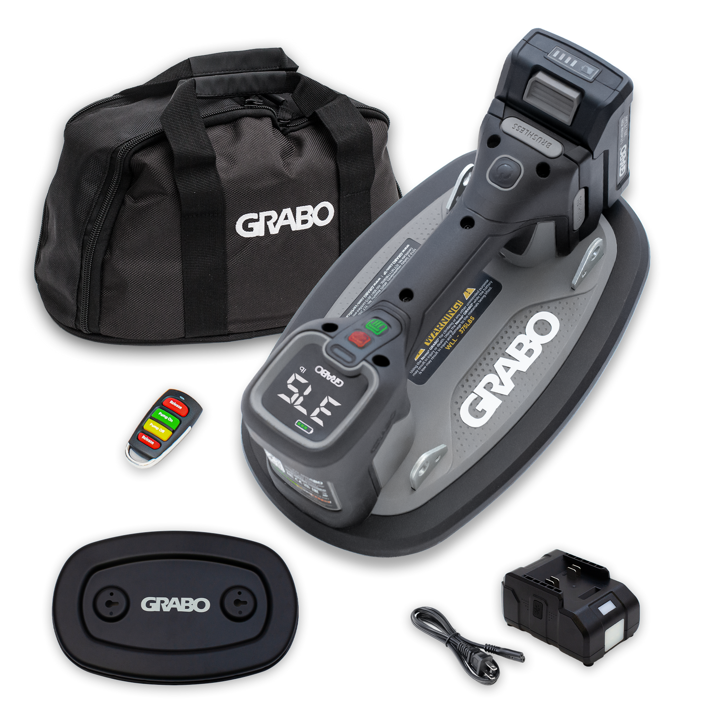 GRABO Pro Brushless Gripster 170 kg – Ventosa Eléctrica Inalámbrica con Control Remoto