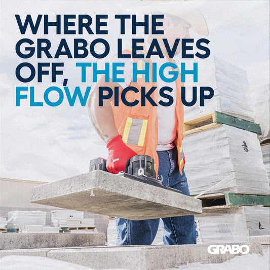GRABO High Flow – Elevador de Vacío Inalámbrico para Materiales Porosos hasta 110 kg