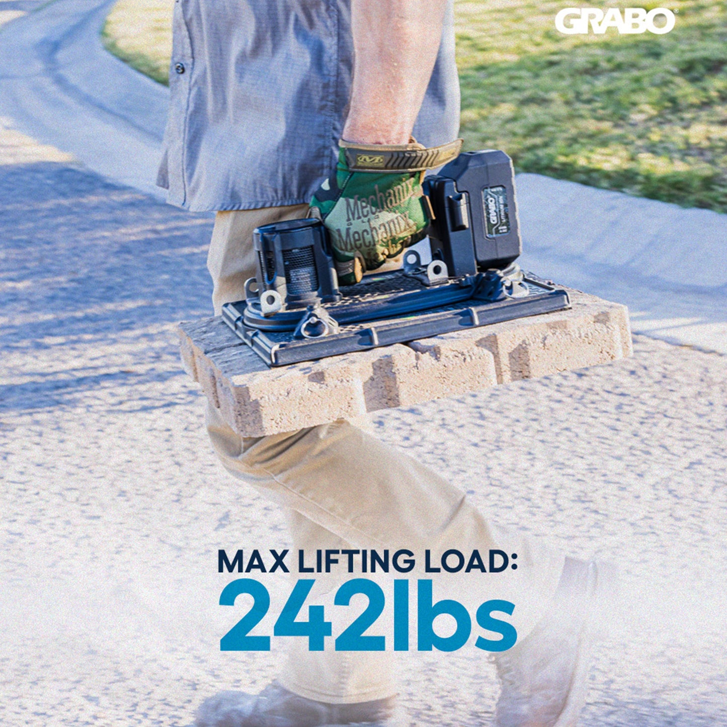 GRABO High Flow – Elevador de Vacío Inalámbrico para Materiales Porosos hasta 110 kg