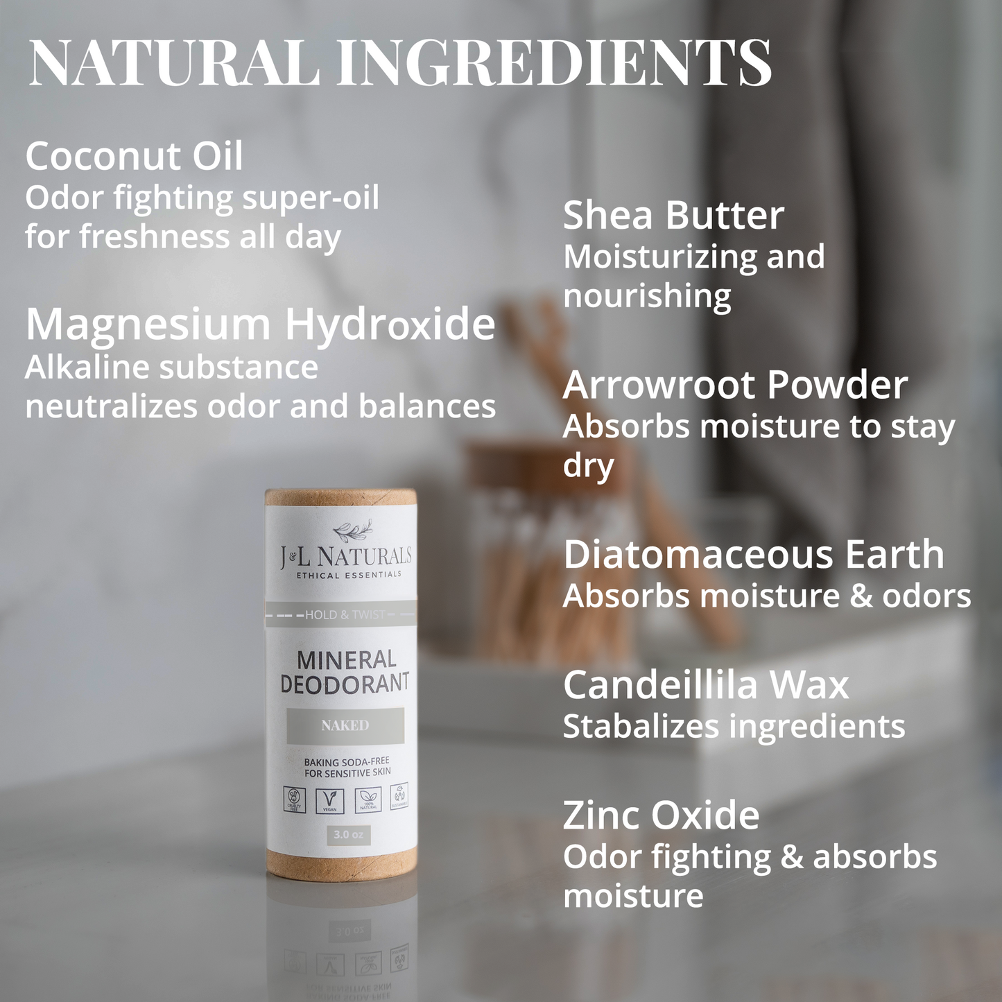 2-Pack of Natural Mineral Deodorants - Eco-Friendly Protection without Aluminum