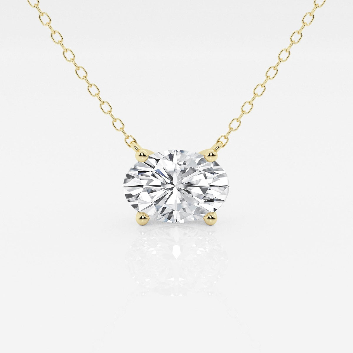 ✨ Colgante Solitario Diamante Cultivado 1.00 CTW en Oro 14K – Elegancia Eterna
