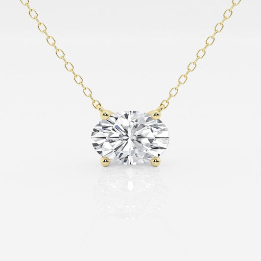 ✨ 1,00 CTW Zuchtdiamant Solitär-Anhänger aus 14K Gold - Ewige Eleganz