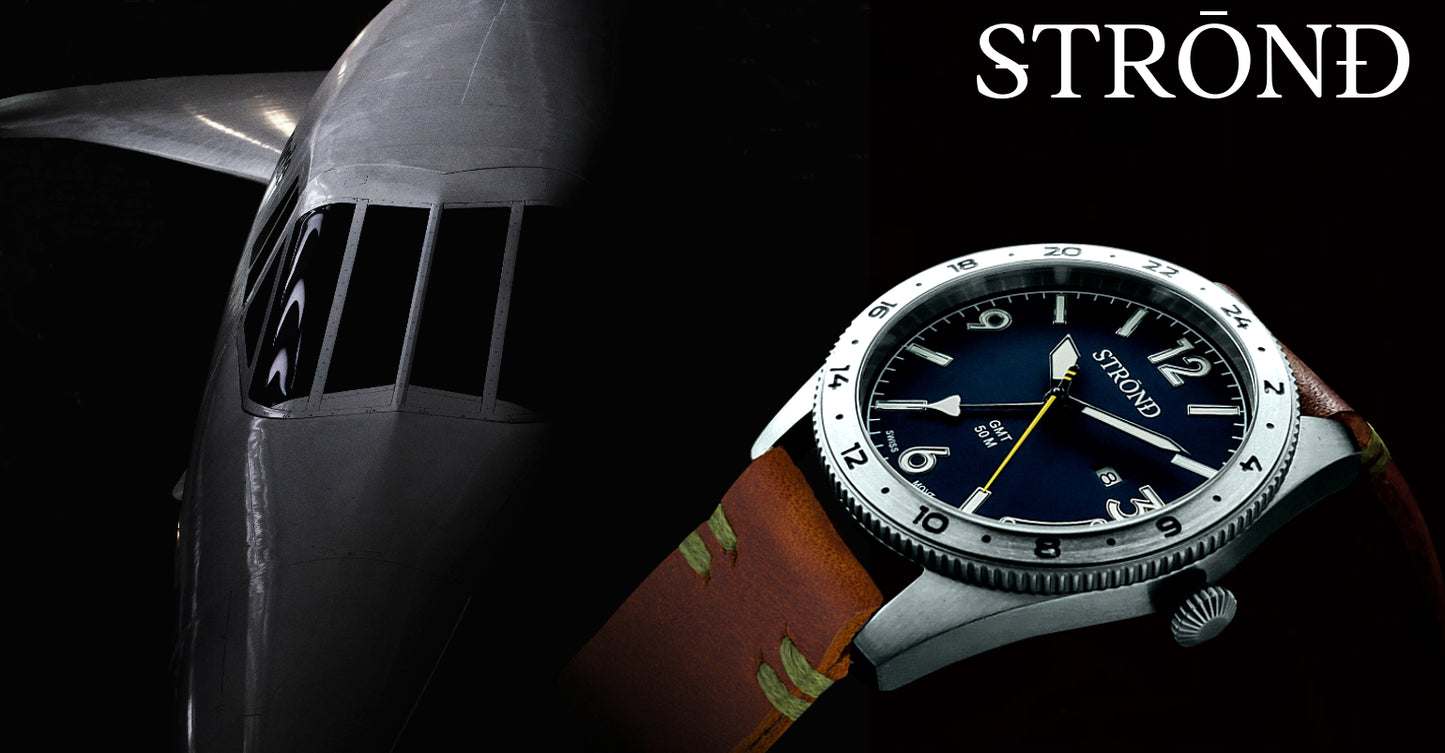 STROND SSC-101 GMT - 316L Stahl, blaues 24h-Zifferblatt und Saphirglas (limitierte Auflage)