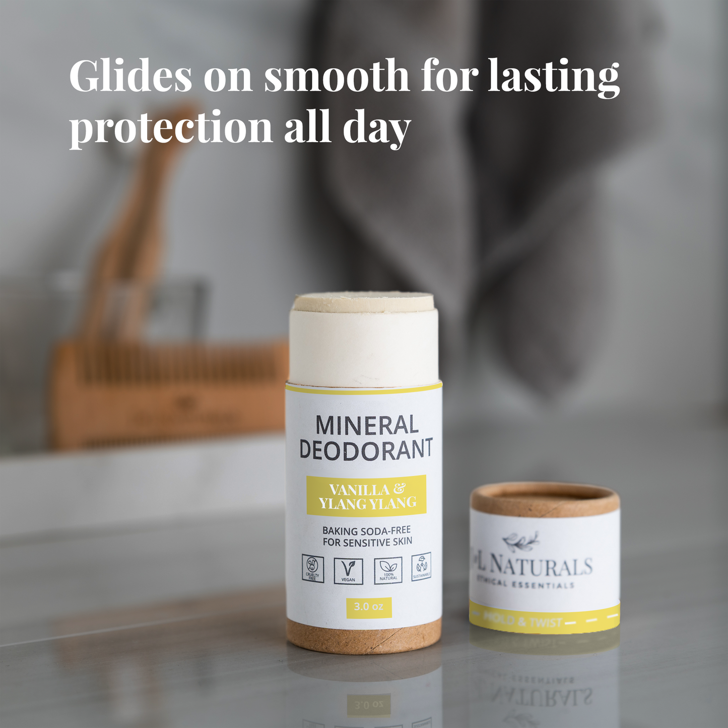 2-Pack of Natural Mineral Deodorants - Eco-Friendly Protection without Aluminum