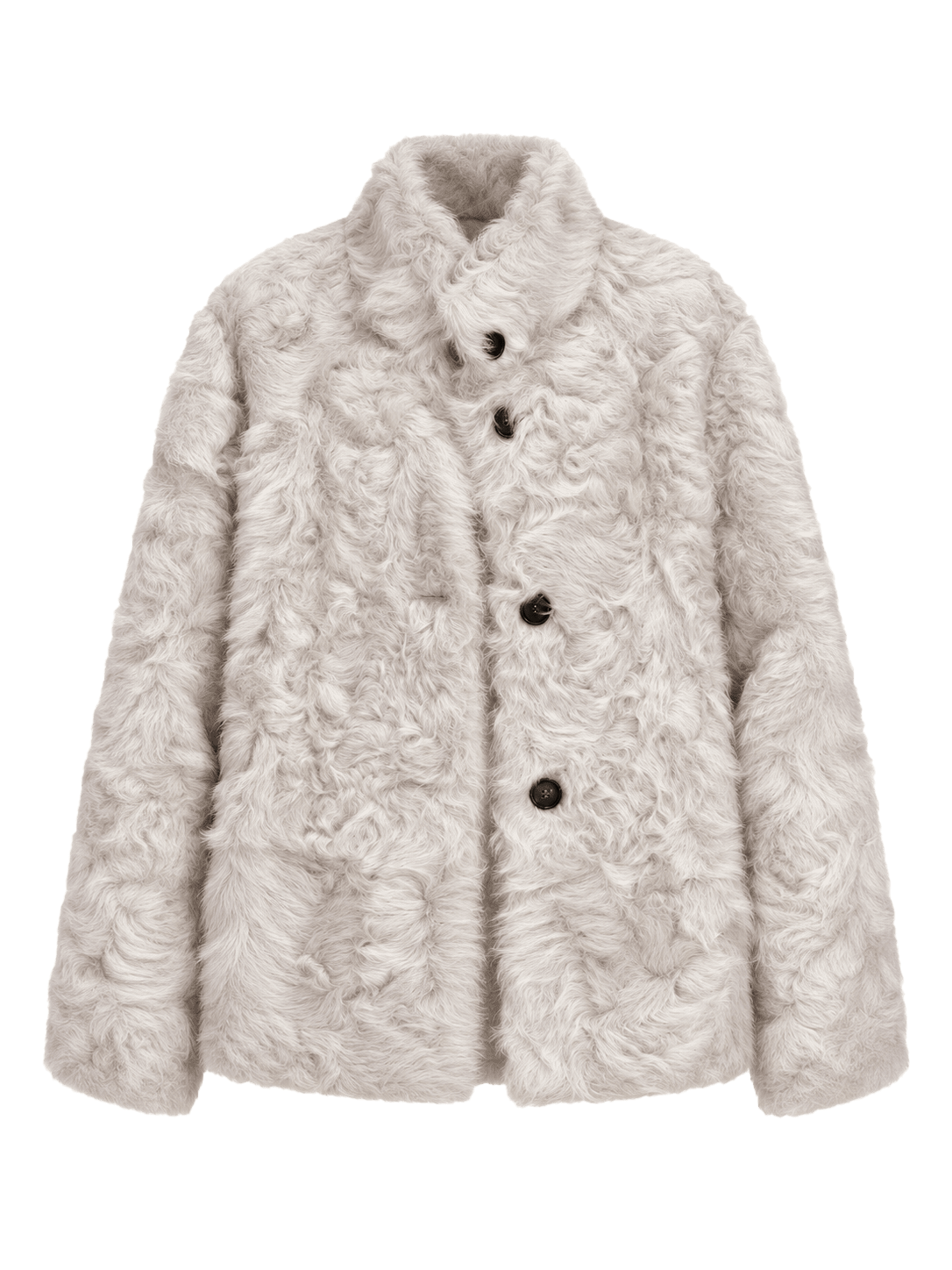 Abrigo Corto de Piel de Oveja Natural Young Hu para Mujer Firelady Fur – Cuello Alto y Textura Ondulada Women's Fashion - Women's Clothing - Jackets & Coats - Real Fur | Zulter VIP .