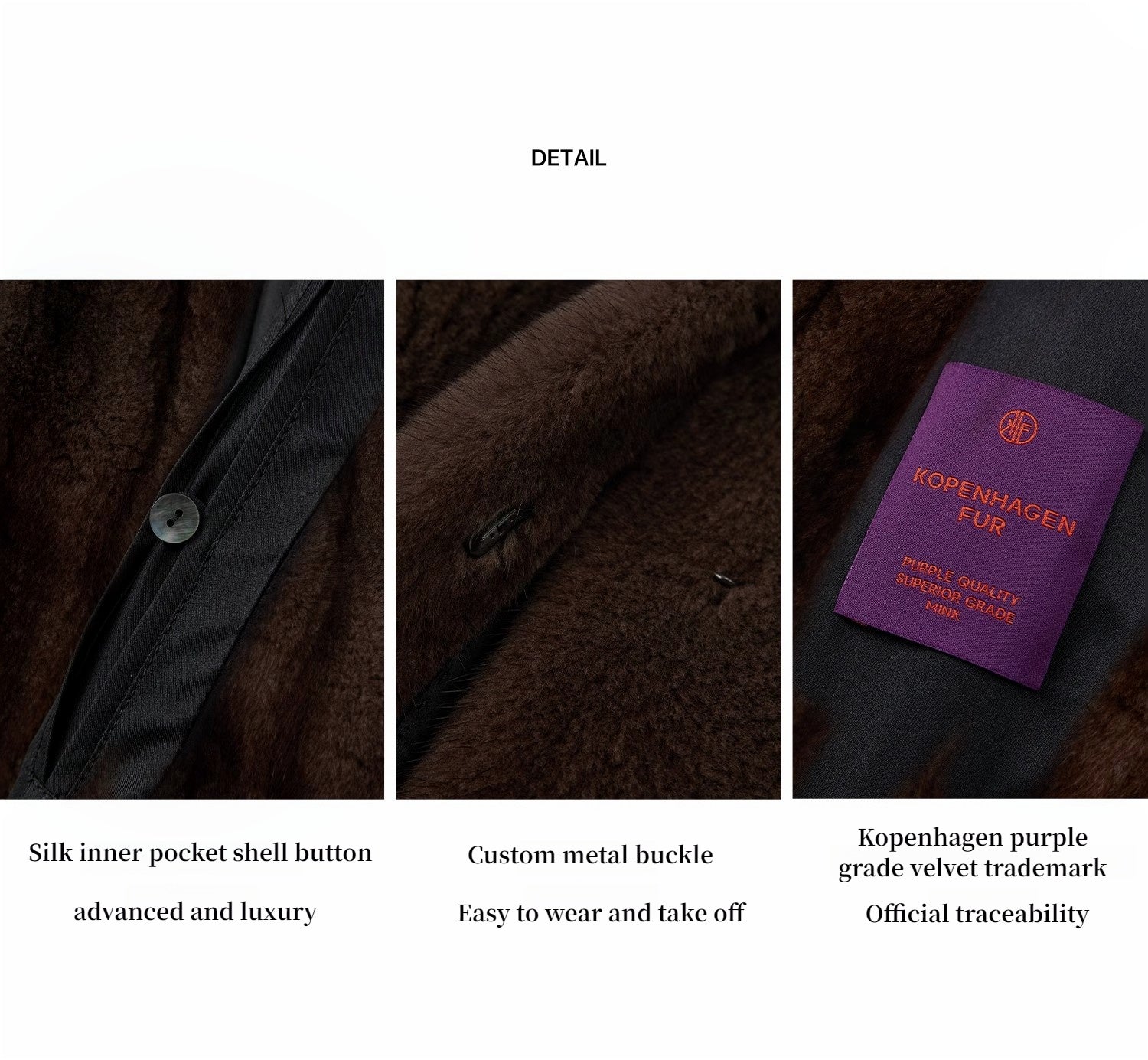 Abrigo corto de piel premium con cuello alto y acabado café cálido Women's Fashion - Women's Clothing - Jackets & Coats - Real Fur | Zulter VIP .