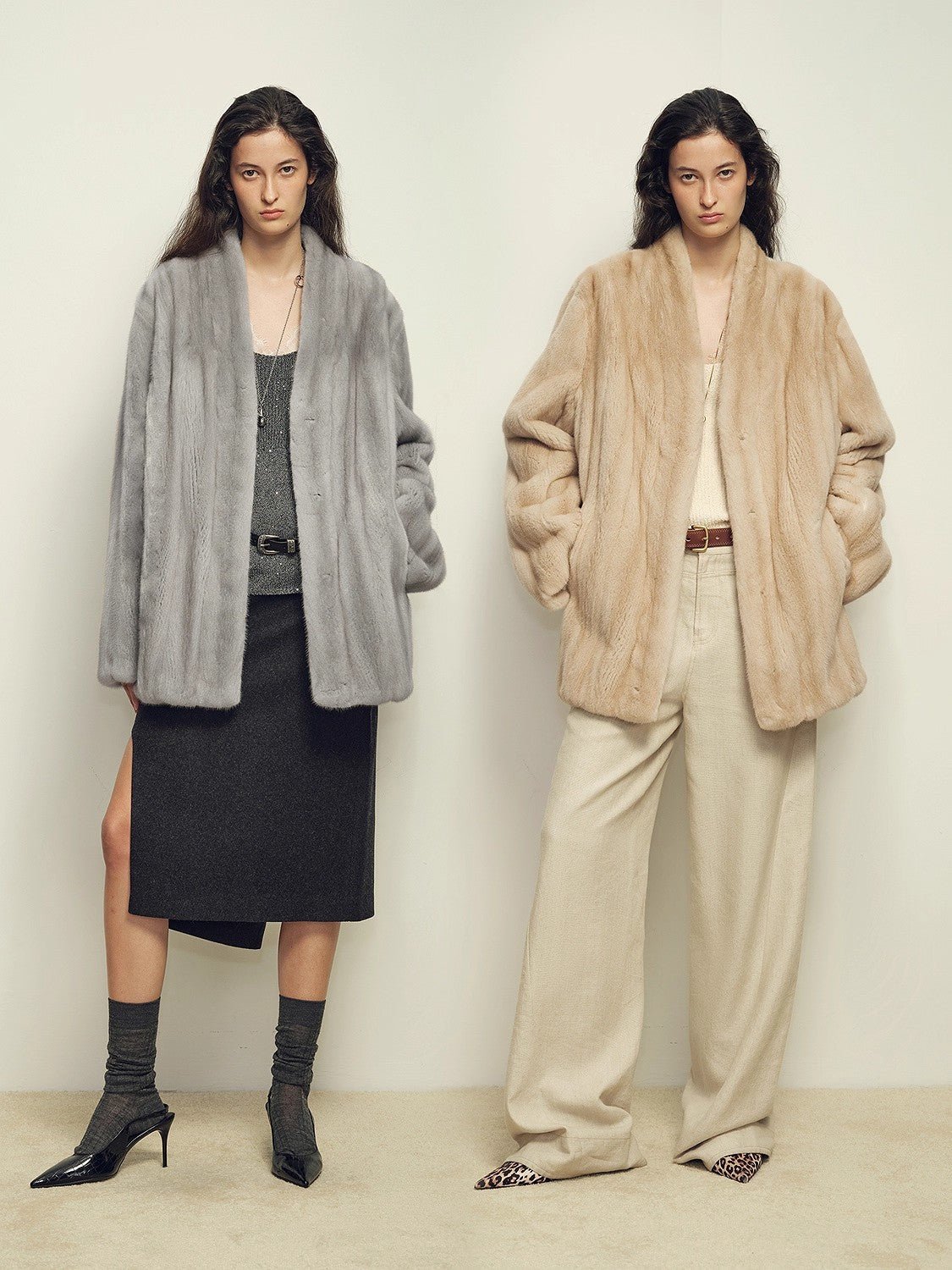 Abrigo de lujo de visón natural con cuello en V y acabado artesanal Women's Fashion - Women's Clothing - Jackets & Coats - Real Fur | Zulter VIP .