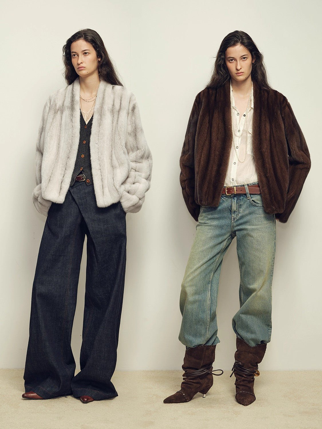 Abrigo de lujo de visón natural con cuello en V y acabado artesanal Women's Fashion - Women's Clothing - Jackets & Coats - Real Fur | Zulter VIP .