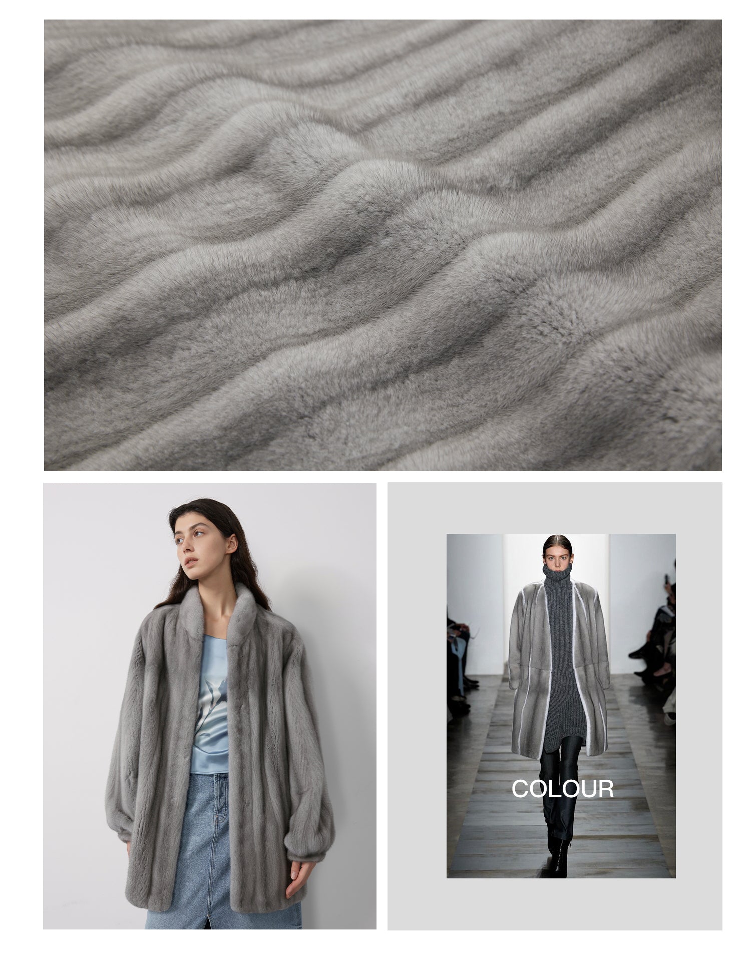 Abrigo de piel suave de longitud media con cuello alto y acabado natural Women's Fashion - Women's Clothing - Jackets & Coats - Real Fur | Zulter VIP .